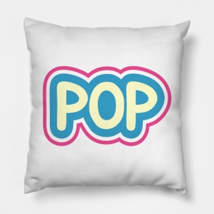 Pop art - Vintage Text & Icon Pillow