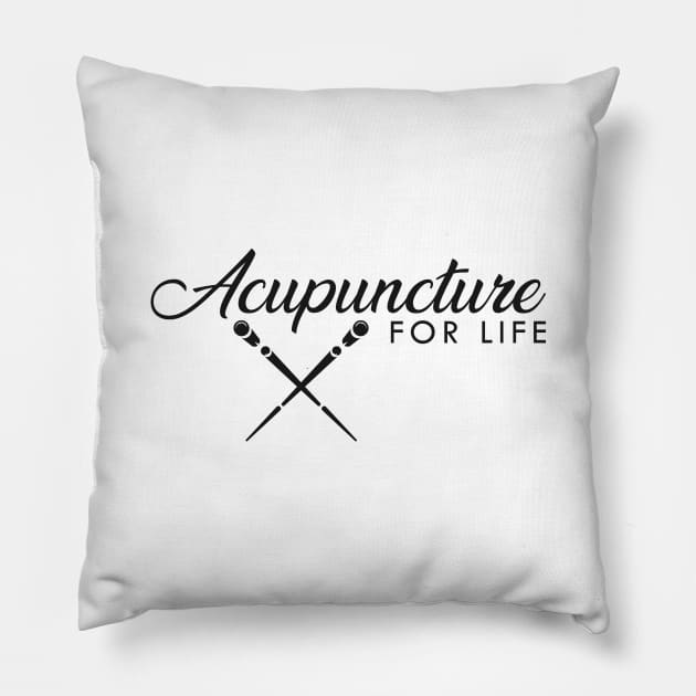 Acupuncture for life Pillow by KC Happy Shop