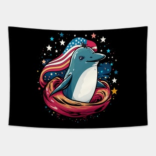 Patriotic Narwhal Tapestry