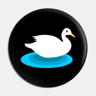 white swimming duck Pin