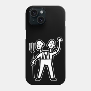 2-Headed Farmer {DARK shirts} Phone Case