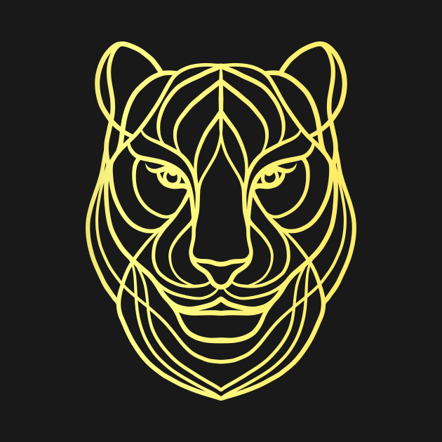 Tiger line art by ReasArt