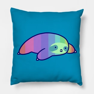 Pastel Rainbow Sloth Pillow