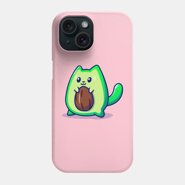 Cute Avocado Cat Cartoon Phone Case by Catalyst Labs