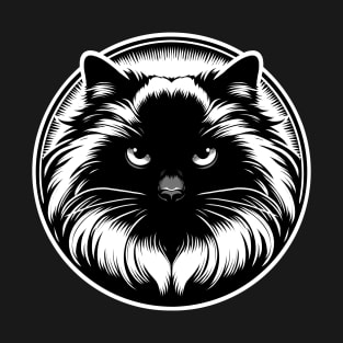 Dark Ragdoll Cat Portrait T-Shirt