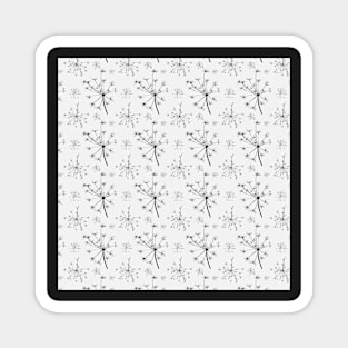 Decorative Black and White Pattern Magnet