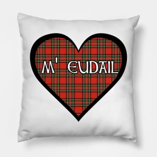 Royal Stewart tartan heart "my darling" in Gaelic "m' eudail" Pillow