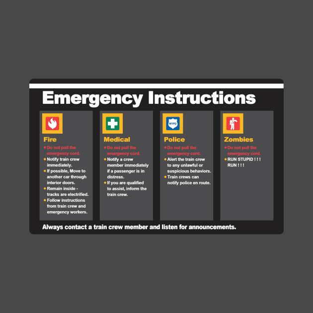 Subway Emergency Instructions by enfuego360