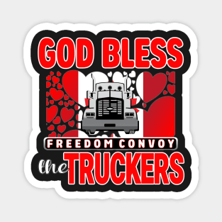 GOD BLESS THE TRUCKERS FREEDOM CONVOY 2022 - THANKS TO THE TRUCKERS FREEDOM CONVOY 2022 Magnet