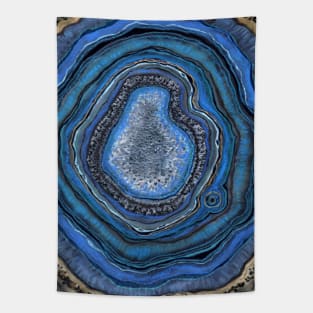 LAPIS LAZULI GEODE ART ULTRAMARINE BLUE RARE Tapestry