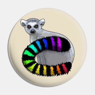 Rainbow Lemur Pin