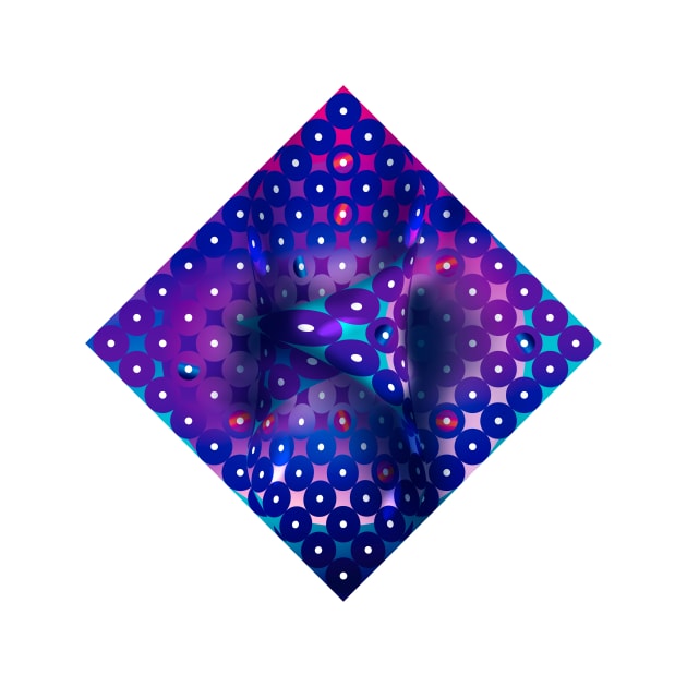 Avantgarde psychedelic rhombus in blue by IngaDesign