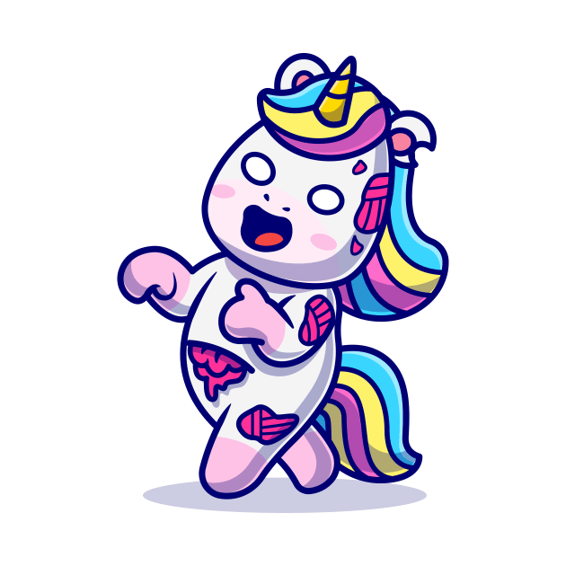 Cute Unicorn Zombie Cartoon by Catalyst Labs