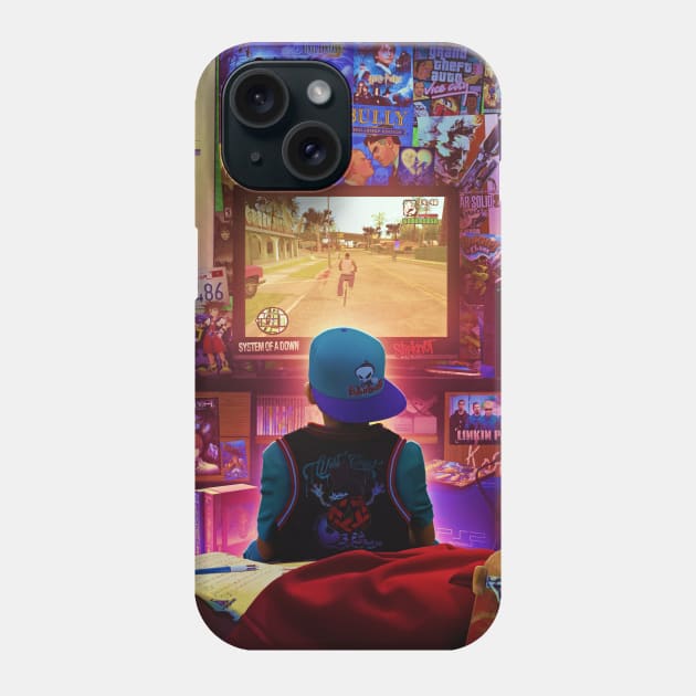 Playstation 2 - GTA San Andreas Phone Case by Rachid Lotf