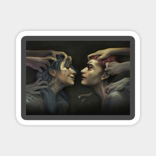 realistic couple portrait Magnet