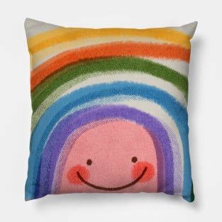 Smiley rainbow Pillow