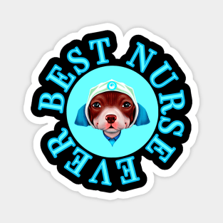 Best Medical Nurse Cute Pitbull Design Magnet