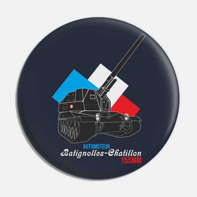 Automoteur Batignolles-Chatillon 155mm Pin by FAawRay