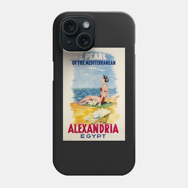 Alexandria,Egypt,Travel Poster Phone Case by BokeeLee