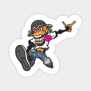 Cool Street Art Monkey Magnet