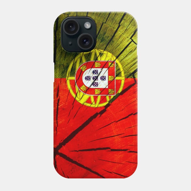 Flag of Portugal - Tree Trunk Wood Phone Case by DrPen