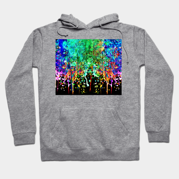 rainbow paint drip hoodie