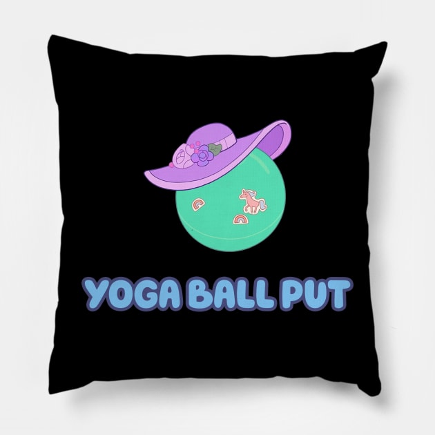 Yoga Ball Put Pillow by sikecilbandel