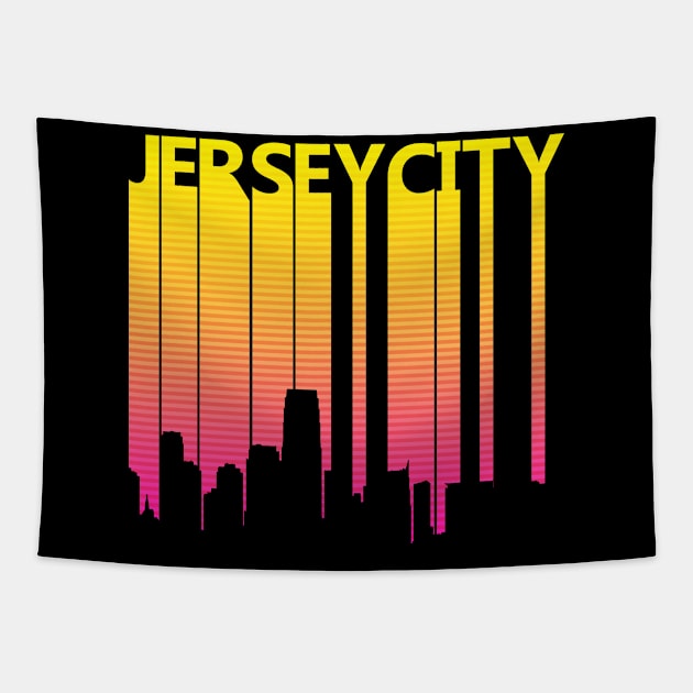 Retro 1980s Jersey City Tapestry by GWENT