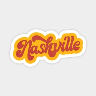 Nashville  // Retro Typography Design Magnet