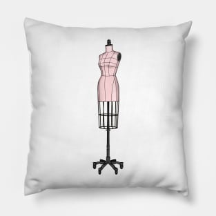 fashion designer clothes on a mannequin Pillow