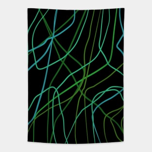 Green and black lines Tapestry