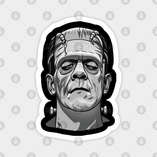 Frankenstein coloring book Magnet by aknuckle