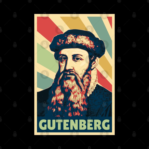Johannes Gutenberg Vintage Colors by Nerd_art