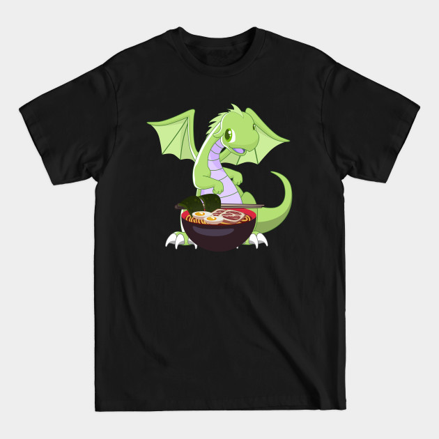 Discover Chibi Anime Green Dragon Ramen Lover - Ramen Lovers - T-Shirt