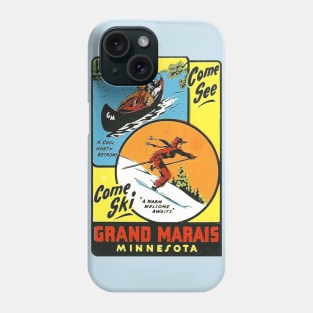 Grand Marais Minnesota Vintage Phone Case