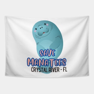 Save Manatees - Crystal River - FL Tapestry