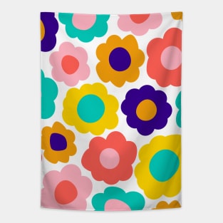 Abstract Flower Blooms Tapestry