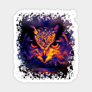 Cosmic Bright owl- animal guide Magnet