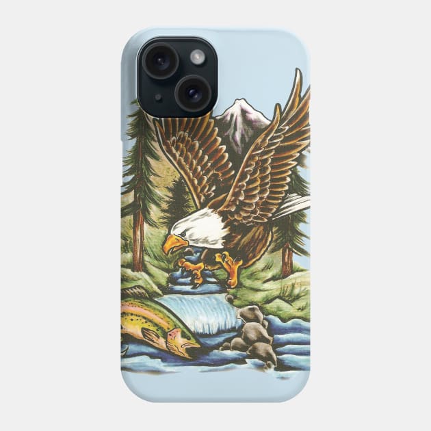 Bald Eagle Mountain Stream Trout Phone Case by Teenugs