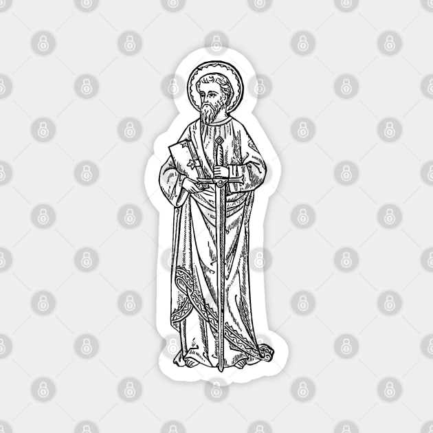 St Paul - black bkg Magnet by DeoGratias