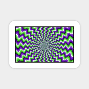 Optical Illusion Moving Colors Artwork Magnet