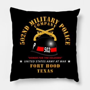 502nd MP Company - Helmet - Left Side - Honor for he Soldiers  Fort Hood Texas X 300 Pillow