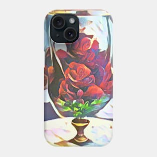 Roses in Glass Vase Phone Case