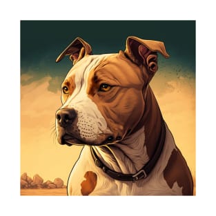 Beautiful pitbull dog aware of all the happenings. T-Shirt