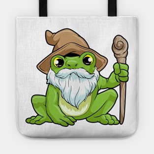 Frog as Magician with Magic wand Tote