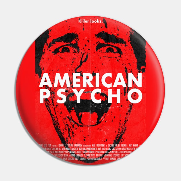 American Psycho Art Pin by Paskwaleeno