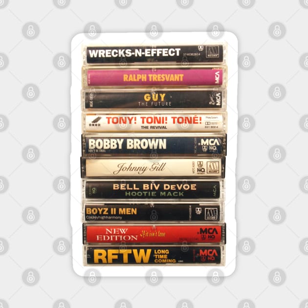 New Jack Swing Cassettes Magnet by HustlerofCultures