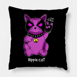 hippie cat Pillow