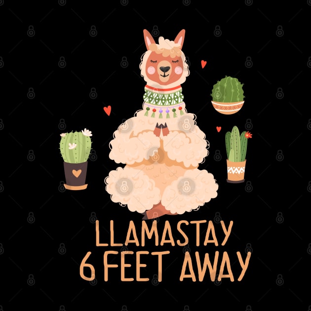 Llamastay 6 Feet Away by AteezStore