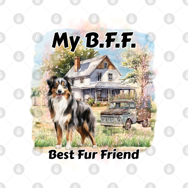 Dog - B.F.F. Australian Shepherd by KEWDesign